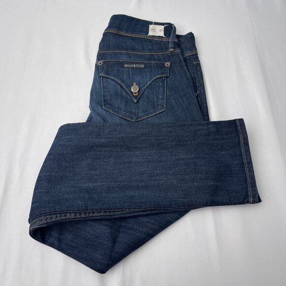 Hudson Collin‎ Skinny Jeans Flap Pocket Dark Wash Denim Low Rise Womens 27 - Picture 13 of 15